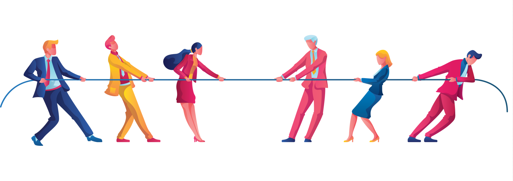 Tug of War Illustration 