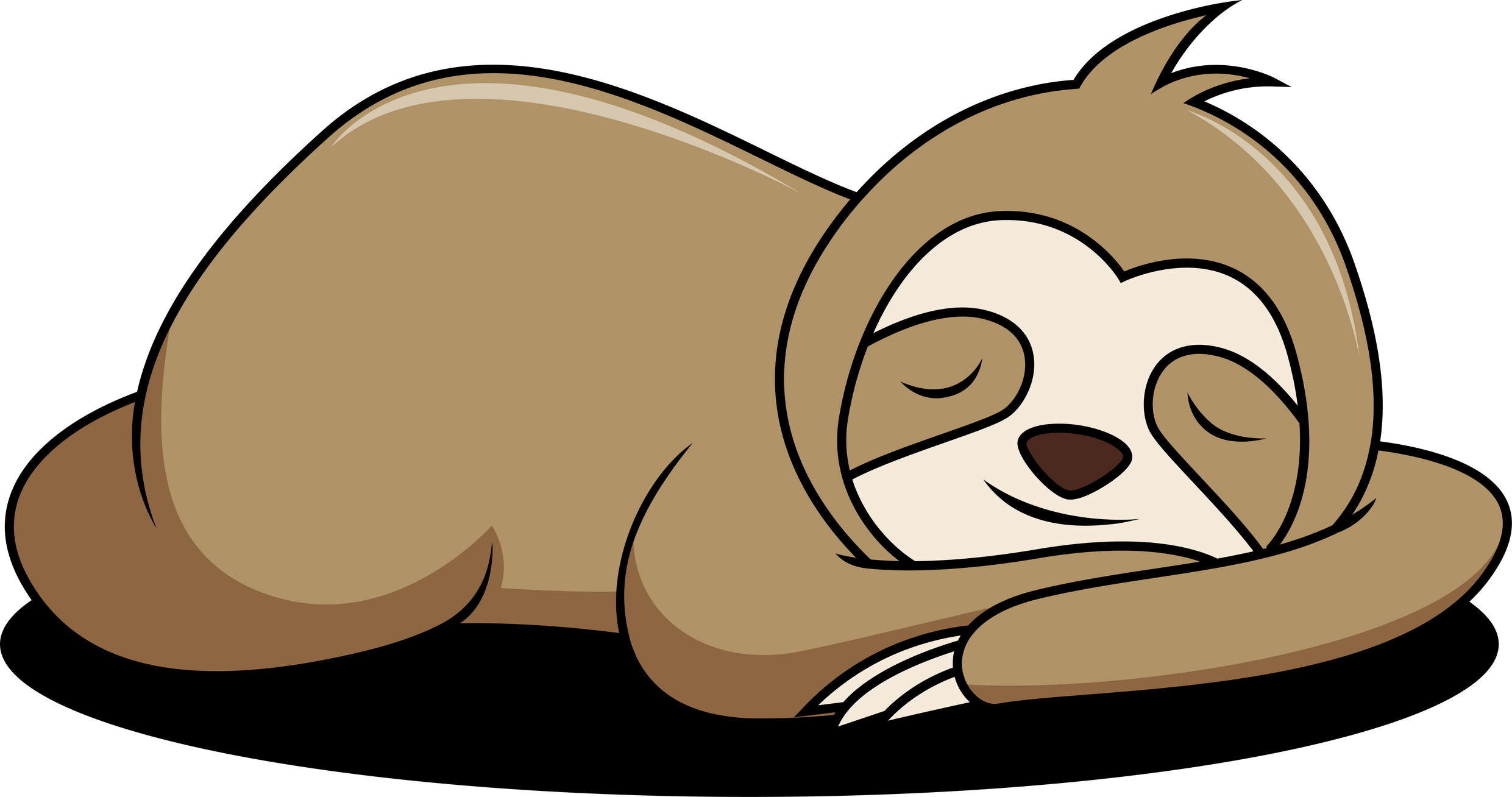 Sleeping Sloth Illustration