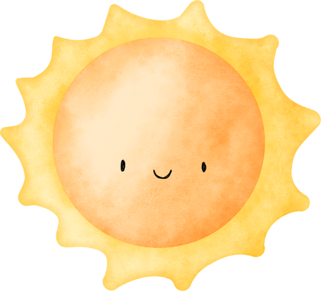 Sun Watercolor Illustration