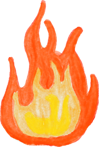 fire watercolor